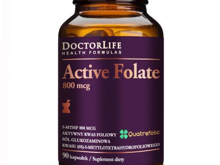 Active Folate aktywny kwas foliowy 800mcg suplement diety 90 kapsułek Online now