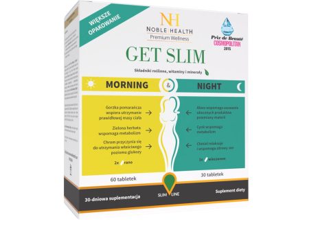 Premium Wellness Get Slim Morning & Night dwufazowy program odchudzający 90 tabletek Fashion