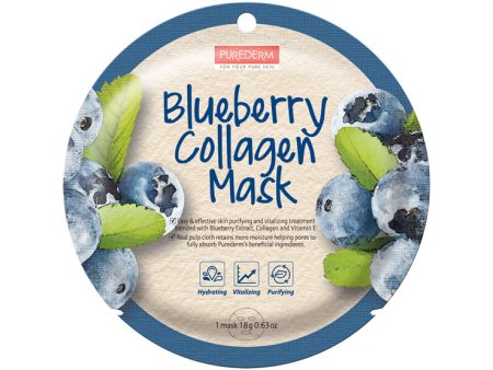 Blueberry Collagen Mask maseczka kolagenowa w płacie Borówka 18g Online now