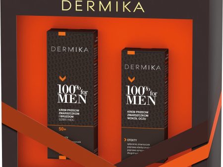 100% for Men zestaw krem przeciw zmarszczkom i bruzdom 50+ dzień i noc 50ml + krem przeciw zmarszczkom wokół oczu 15ml Online Sale