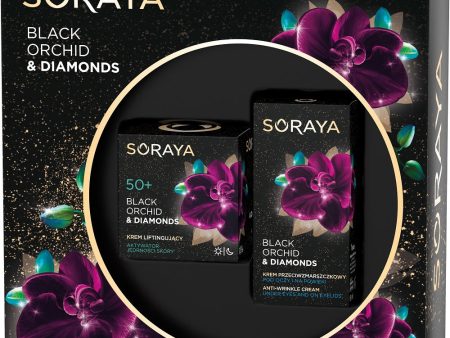 Black Orchid & Diamonds zestaw liftingujący krem do twarzy na dzień i na noc 50+ 50ml + krem przeciwzmarszczkowy pod oczy i na powieki 15ml Hot on Sale