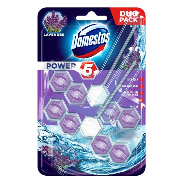 Power 5 Lavender kostka toaletowa 2x55g Fashion