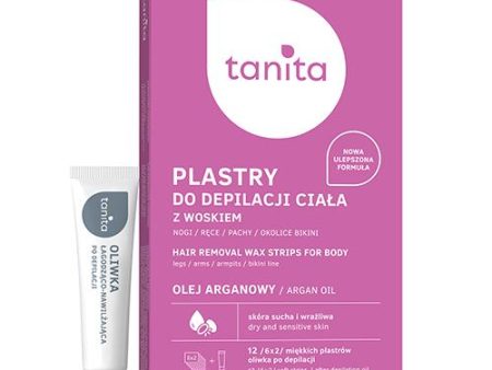 Hair Removal Wax Strips For Body plastry do depilacji ciała z woskiem Olej Arganowy 12szt + oliwka po depilacji 10ml on Sale