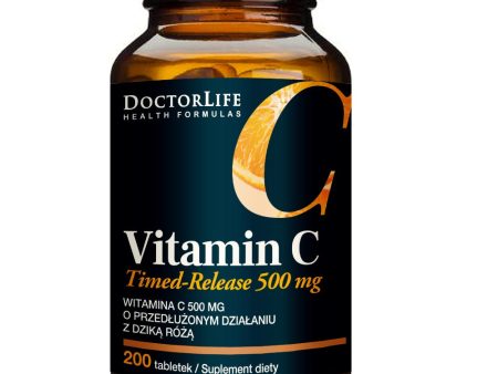 Timed-Release Vitamin C witamina C 500mg z dziką różą suplement diety 200 tabletek For Cheap