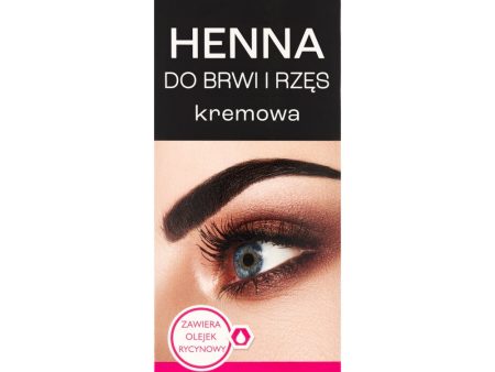 Henna do brwi i rzęs kremowa 1.0 Czarny 15ml Discount