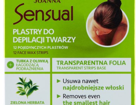 Sensual plastry do depilacji twarzy Zielona Herbata 12szt + tubka z oliwką łagodzącą podrażnienia 10ml Online