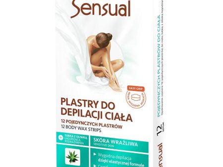 Sensual plastry do depilacji ciała Aloes 12szt + tubka z oliwką łagodzącą podrażnienia 10ml For Discount