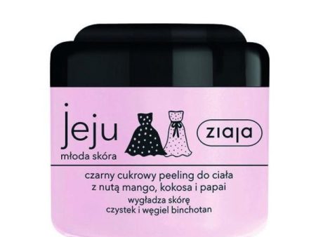 Jeju czarny cukrowy peeling do ciała z nutą mango kokosa i papai 200ml For Sale