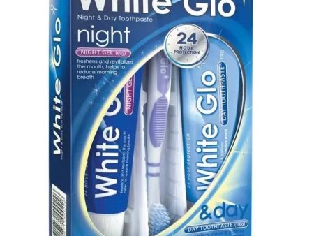 Night & Day Whitening Toothpaste zestaw pasta do zębów 65ml + żel na noc 65ml + szczoteczka do zębów Online Sale