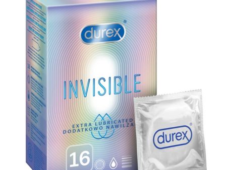 Durex prezerwatywy Invisible dodatkowo nawilżane 16 szt cienkie Hot on Sale