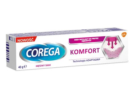 Komfort osłona krem mocujący do protez zębowych Miętowy Smak 40g Online now