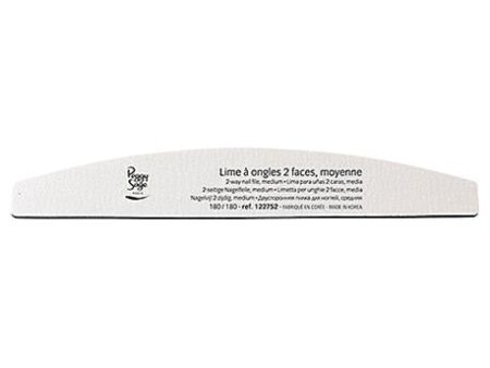 2-Way Nail File Medium pilnik do paznokci dwustronny 180 180 półksiężyc 1szt For Discount