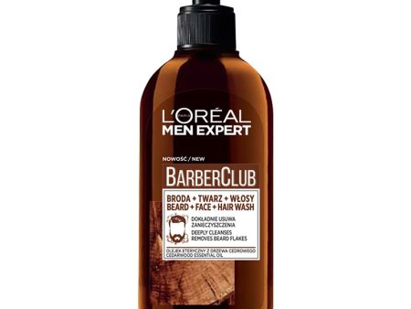 Men Expert Barber Club 3in1 oczyszczający żel do mycia brody twarzy i włosów 200ml Online Hot Sale