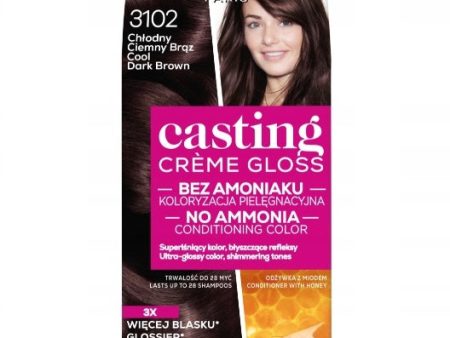 Casting Creme Gloss farba do włosów 3102 Chłodny Ciemny Brąz Sale