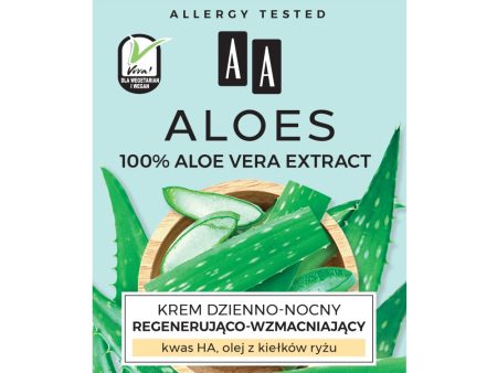 Aloes 100% Aloe Vera Extract krem dzienno-nocny regenerująco-wzmacniający 50ml Fashion